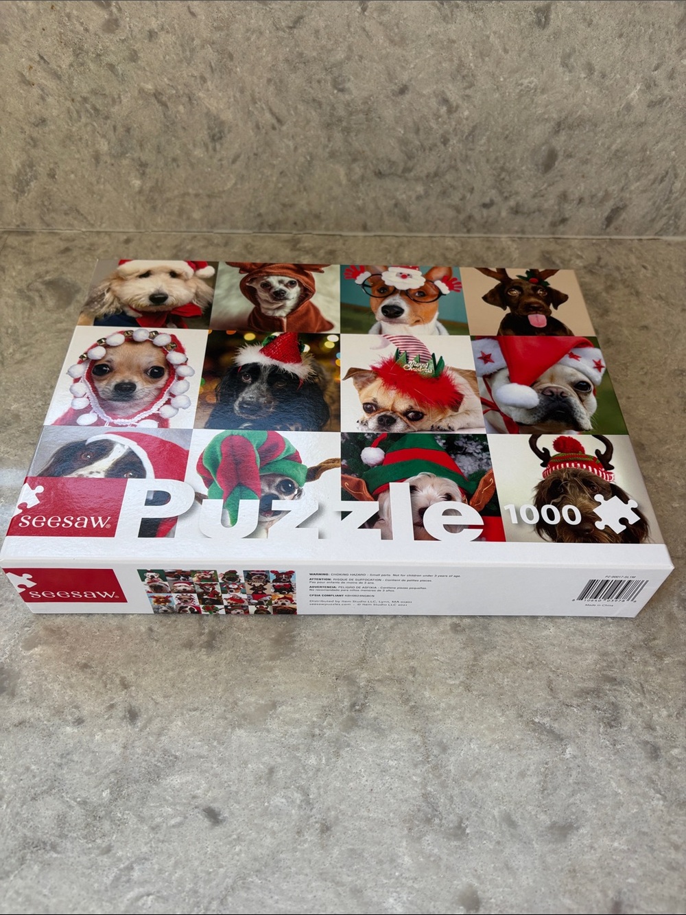 Seesaw Holiday Dogs 1000 Piece Puzzle
